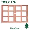 Janela de Eucalipto sem Veneziana 1,20m x 1,00m