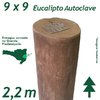Mourão de Eucalipto Autoclave Diâmetro de 9 x 220 cm - comprar online