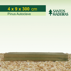 Viga de Pinus Tratado Autoclave Com Nó 4 x 9 x 300 cm - loja online