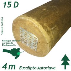 Viga de Eucalipto Autoclave Diâmetro de 15 x 400 cm