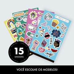 Kit Revenda | 15 un | Stickers Adesivos Migs