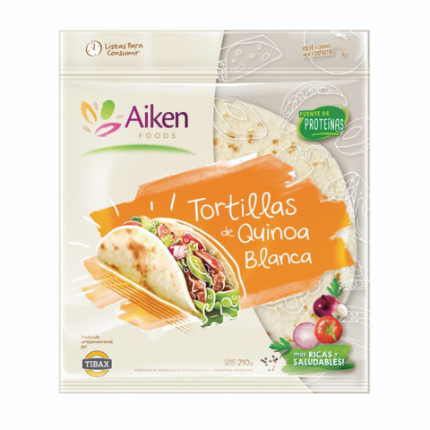 Tortillas de Quinoa Blanca x 210g - Aiken