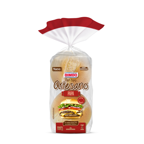 Pan de Hamburguesa de Papa Artesano (4u) x 240g - Bimbo