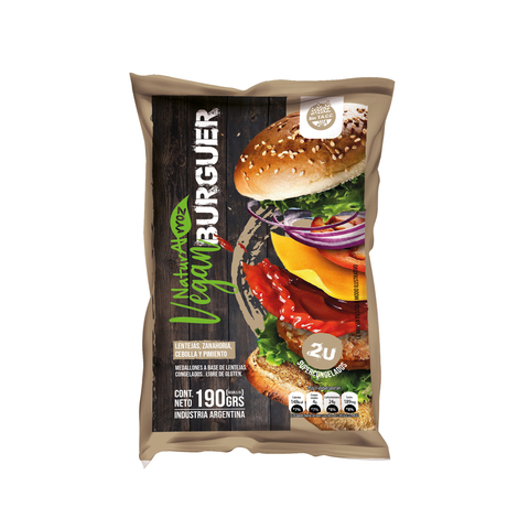 Vegan Burger a Base de Lentejas x 190g - Naturalrroz