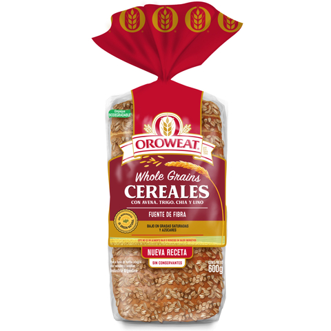 Pan de Molde con Cereales x 600g - Oroweat