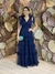 Vestido Longo em Tule Lorena Azul Marinho - loja online