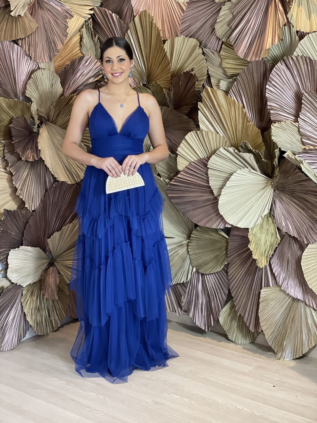 Vestido azul best sale tule