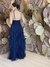 Vestido Longo em Tule Carla Azul Marinho - loja online