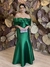 Vestido Longo em Zibeline Verde Paloma - comprar online