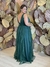 Vestido Longo em Tule PLUS SIZE Verde Esmeralda Ciça - loja online