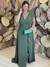 Vestido Longo Plus Size Cláudia Verde Oliva - comprar online