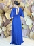Vestido Longo Plissado Adriana Azul Royal/AzulBic - Emporium Carolina