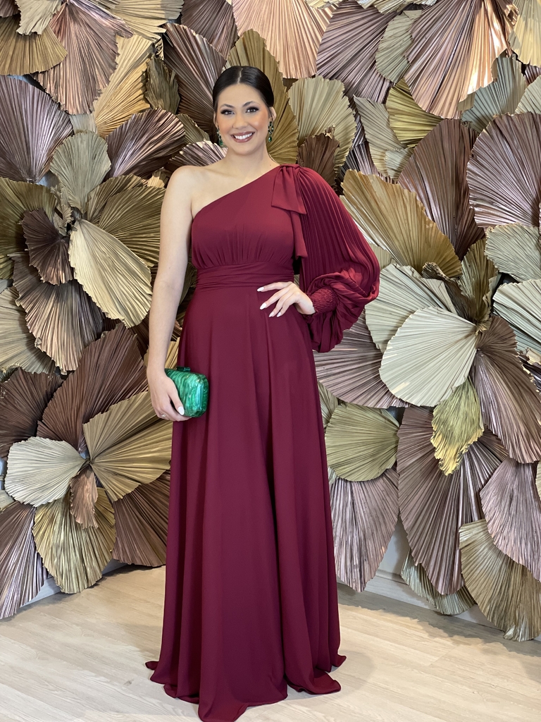 Vestido vinho sales marsala plus size