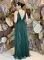 Vestido Longo em Tule Verde Esmeralda Ciça na internet