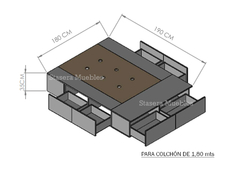 BOX CAMA 180x190 - Señores Muebles