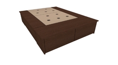 COMBO 4. JUEGO DORMITORIO HANDLE 2X2 - CAMA+RESPALDO+COMODA