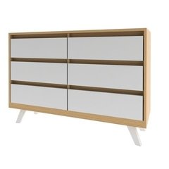 COMODA NORDICA 6 CAJONES 1.40 - Señores Muebles