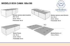 BOX CAMA 160x190 - comprar online