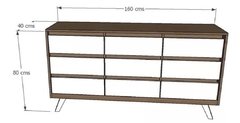 Cómoda Nórdica 9 Cajones + 2 Mesas de Luz Nórdica 1 Cajón + Respaldo Exa 1,80 - Señores Muebles