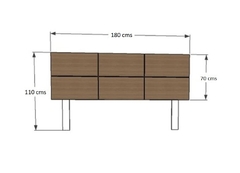 RESPALDO CAMA EXA 160 - Señores Muebles