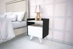 Box Cama 160x190 + Cómoda Nórdica 6 Cajones + 2 Mesas de Luz Nórdica 1 Cajón - comprar online