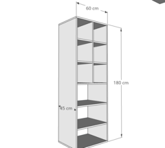 Torre 6 Divisiones y 2 Estantes - comprar online