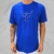 Camiseta azul royal da Texas Farm com estampa frontal em destaque.