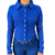 Body Feminino Strass Zoe Western Azul Royal