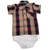 BODY CAMISA BABY KENTTANA MENINO - XADREZ BORDÔ