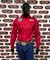 Camisa Country Masculina Cowboy 120x Vermelha