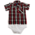 BODY CAMISA BABY KENTTANA MENINO - XADREZ VERMELHO E PRETO