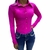 BODY MANGA LONGA BRILHO DISCREET TOP COUNTRY - ROSA