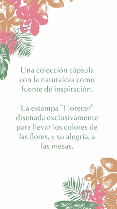 "Florecer": 4 servilletas + 4 servilleteros en internet