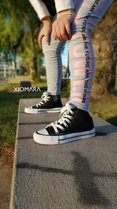 Zapatillas botitas GIPSY KIDS lona negro