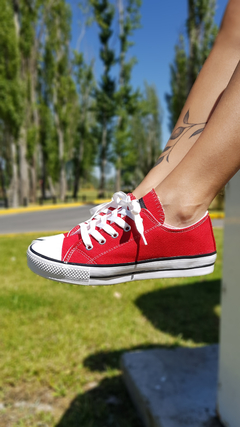 Zapatillas LONA rojo - Xiomara Calzados