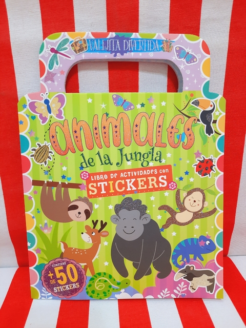 Libro Animales de la Jungla con actividades, Coleccion Valijita Divertida de Latinbooks