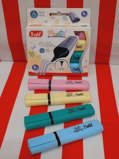 Resaltadores Pastel x 4 de Trabi (019616) - Libreria Pincelada