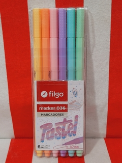 Marcadores Pastel 036 x 6 de Filgo - 7795513075951 - Libreria Pincelada