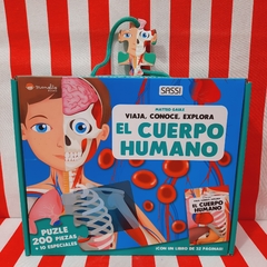 El Cuerpo Humano, Libro y Puzzle x 200 piezas de Manolito - Libreria Pincelada