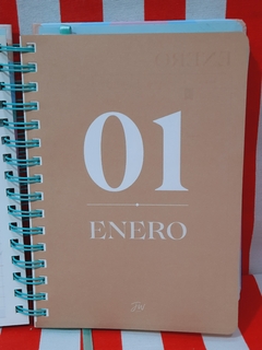 Agenda Pastel 2024 - DIA x HOJA - 16 x 22 - Geométrica de FW - Libreria Pincelada