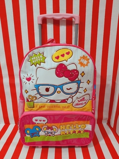 Mochila con carro 16" Hello Kitty de Wabro (025466) - comprar online