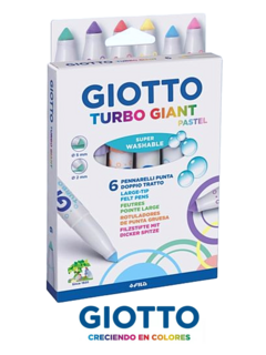 Marcadores Jumbo x 6 TURBO PASTEL - GIOTTO - 8000825431005