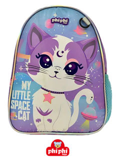 Mochila Espalda Jardin 12" Cat Love Lila - PHI PHI TOYS - 7799035251046