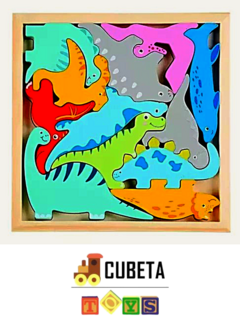 Bloques de Encastre Dinosaurios de CUBETA TOYS