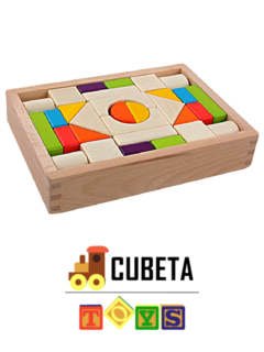 Bloques de Madera x30 piezas de CUBETA TOYS