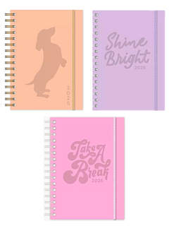 Agenda Pastel Vinilica 2025 - SEMANAL - 16 x 22 - Onix - (55030)