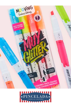Resaltadores Muy Glitter x 4 de Mooving (020916) - comprar online