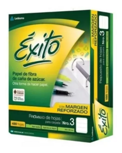 Repuesto Escolar Nº3 EXITO REFORZADO x 480 hojas RAYADAS (000198) - comprar online