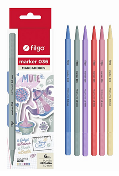 Marcadores MUTE x 6 de FILGO (36340)