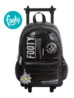 Mochila con Carro 18" Big Kids Margarita NEGRO - FOOTY - 7792621169312